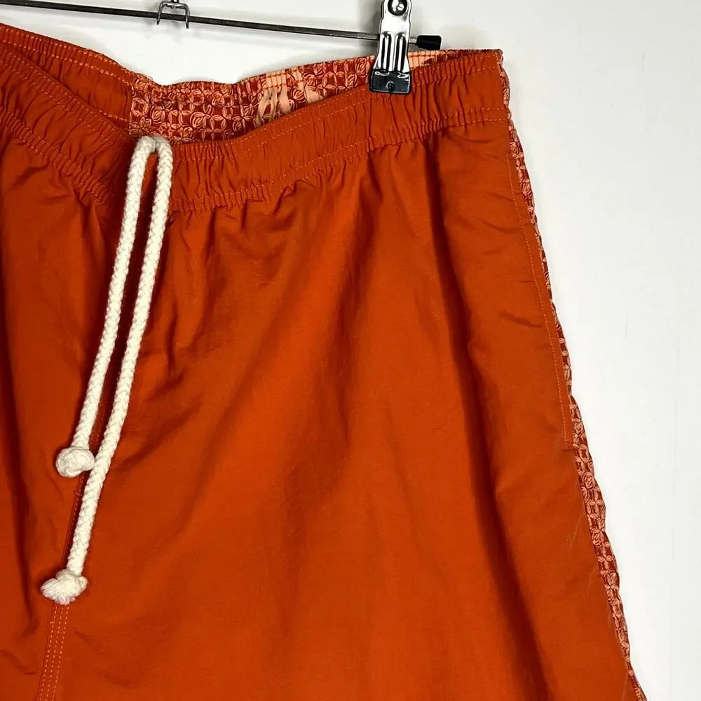 Tommy Bahama Swim Trunks Board Shorts Surf Pockets Orange Mens Large